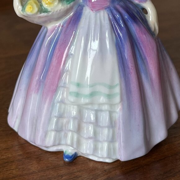 Royal Doulton "Janet" M75 Mini 4" Lady Figurine Vintage Bone China England - Picture 5 of 12